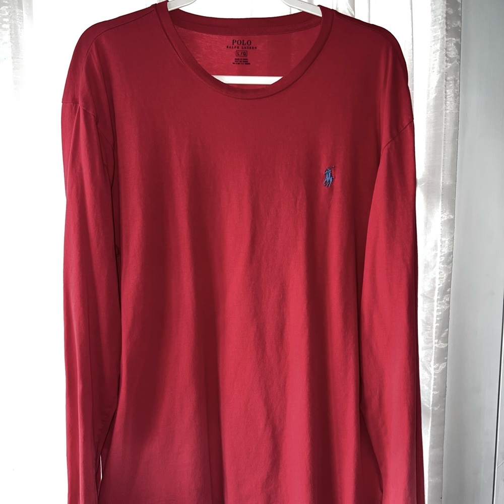 Polo by Ralph Lauren Red Long Sleeve Tee